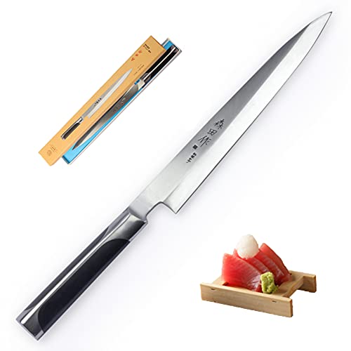 CHUYIREN Sashimi Knife- 9.5 inch(240mm), Sushi Knife Superior Carbon Steel, Japanese Chef Knife with Ergonomic Handle, Professional Yanagiba Knife for Fish Filleting & Slicing…