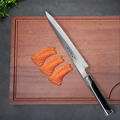 CHUYIREN Sashimi Knife- 9.5 inch(240mm), Sushi Knife Superior Carbon Steel, Japanese Chef Knife with Ergonomic Handle, Professional Yanagiba Knife for Fish Filleting & Slicing…