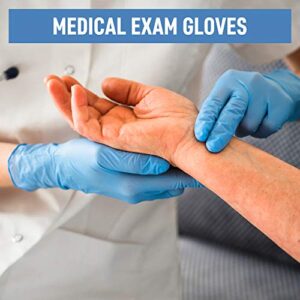 Powder Free Disposable Nitrile Gloves Large -1000 Pack Case, Blue -Medical Exam Gloves - Bulk Gloves Supply