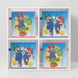 Idea Nuova Nintendo Super Mario 2 Piece Collapsible Storage Cubes, 10"x10"x10"