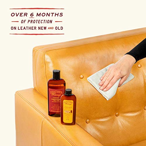 Leather Honey Complete Leather Care Kit Including 8 oz Cleaner and 16 oz Conditioner for use on Leather Apparel, Furniture, Auto Interiors, Shoes, Bags and Accessories