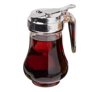 1 syrup dispenser 6.75oz (200ml)|glass bottle no-drip pourers for maple syrup, honey|pancake syrup dispenser by back of house