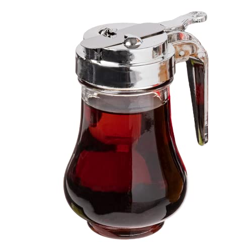 1 Syrup Dispenser 6.75oz (200mL)|Glass Bottle No-Drip Pourers for Maple Syrup, Honey|Pancake Syrup Dispenser by Back of House