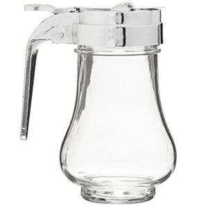 1 Syrup Dispenser 6.75oz (200mL)|Glass Bottle No-Drip Pourers for Maple Syrup, Honey|Pancake Syrup Dispenser by Back of House