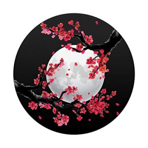 Moonlight Japanese Floral Sakura Night Moon Cherry Blossom PopSockets PopGrip: Swappable Grip for Phones & Tablets