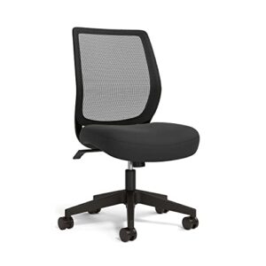 union & scale un59378 essentials mesh back fabric task chair, black