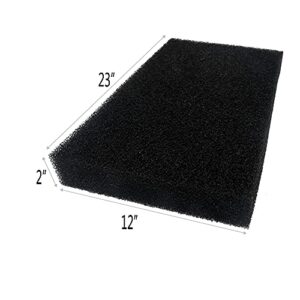 ALEGI Aquarium Filter Sponge Pad 23" x 12" / 23" x 16", 30PPI Bio Sponge Filter Media Cut-to-Size Foam for Fish Tank, Pond Filter (23" x 12" x 2")