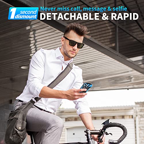 VUP Bike Phone Mount Detachable, Universal Bicycle Phone Holder with 360° Rotatable Silicone Mount for iPhone 14/13/Pro Max/Pro/mini/12/11/Xs/Max/Xr/X/7/8/Plus and 4.0''~6.7'' Cellphones