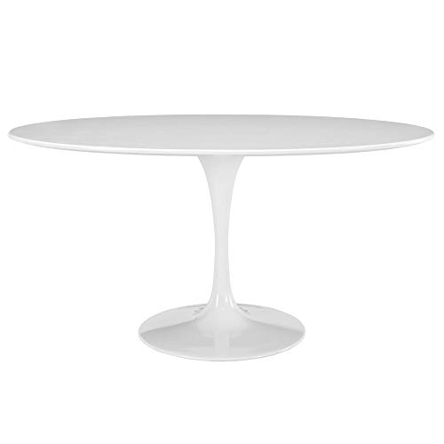 Ergode Lippa 60" Oval Wood Top Dining Table - White