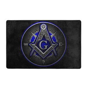 SWEET TANG Area Rug Masonic Faith Hope and Charity Freemason Logo Modern Soft Floor Mat Throw Rugs Nursery Decoration Rugs Baby Care Crawling Carpet, 60x39 inches