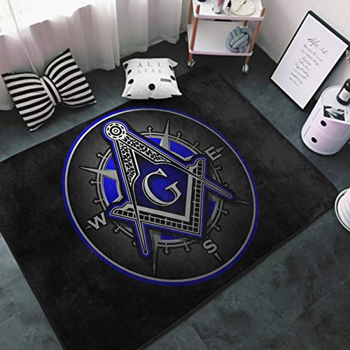 SWEET TANG Area Rug Masonic Faith Hope and Charity Freemason Logo Modern Soft Floor Mat Throw Rugs Nursery Decoration Rugs Baby Care Crawling Carpet, 60x39 inches