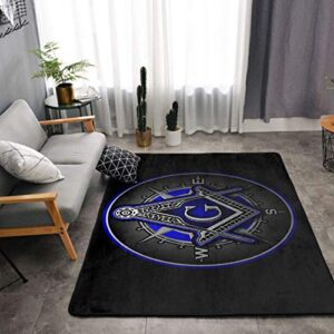 SWEET TANG Area Rug Masonic Faith Hope and Charity Freemason Logo Modern Soft Floor Mat Throw Rugs Nursery Decoration Rugs Baby Care Crawling Carpet, 60x39 inches