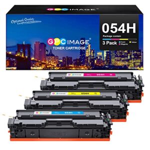 gpc image compatible toner cartridge replacement for canon 054h cartridge 054h crg 054 compatible with imageclass lbp622cdw mf644cdw mf642cdw mf640c lbp620 toner printer tray (cyan, magenta, yellow)