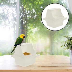 POPETPOP 4pcs Parrot Feeding Cups Plastic Birds Food Dish Parrot Feeders Water Cage Bowls for Cockatiel Conure Budgies Parakeet Parrot Macaw Small Animal Chinchilla