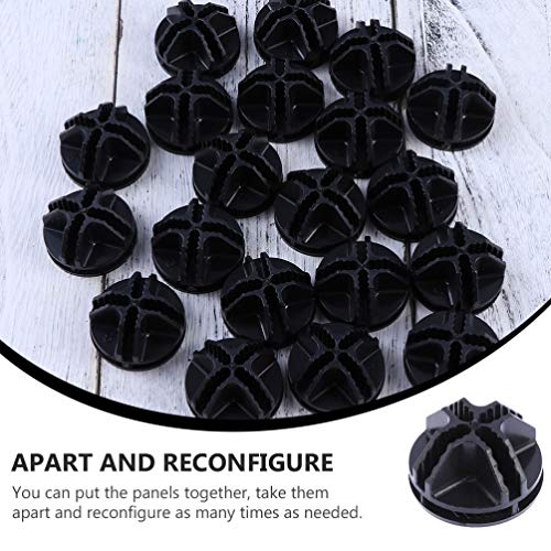 DOITOOL Metal Cabinets 30pcs Wire Cube Connectors ABS Plastic Wire Grid Cube Organizer for Modular Closet Storage Organizer and Wire Shelving Black Metal Shelving Rack