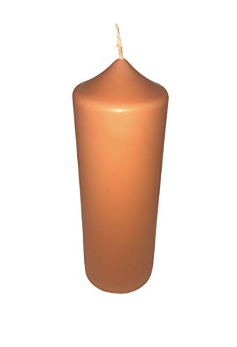 BearNaturalOrganicsPure Natural Beeswax Pillar Candle Terracotta Colored 2.25 inch x 7.25inch