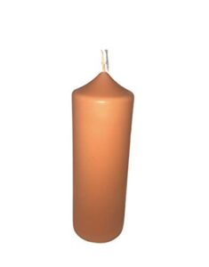 bearnaturalorganicspure natural beeswax pillar candle terracotta colored 2.25 inch x 7.25inch