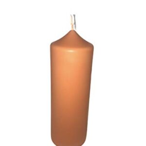 BearNaturalOrganicsPure Natural Beeswax Pillar Candle Terracotta Colored 2.25 inch x 7.25inch