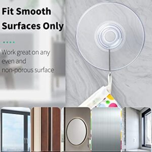 Pawfly 30 Pcs Suction Cups 0.8 & 1.2 & 1.8 Inch Clear Plastic Suction Pads for Home Organization and Decoration Strong Adhesive Sucker Holders for Kitchen Bathroom Window and Glass Door