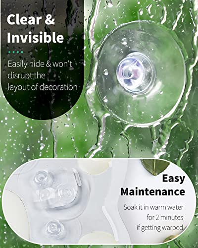 Pawfly 30 Pcs Suction Cups 0.8 & 1.2 & 1.8 Inch Clear Plastic Suction Pads for Home Organization and Decoration Strong Adhesive Sucker Holders for Kitchen Bathroom Window and Glass Door