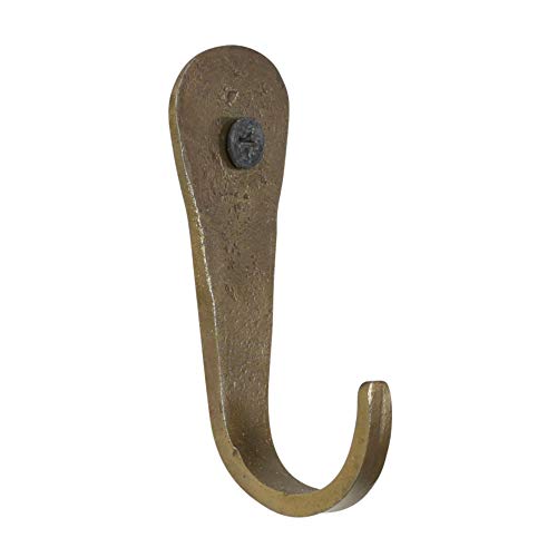 AREOhome HomArt 0712-14 Forged Hook, 3-inch Height, Iron, Brass