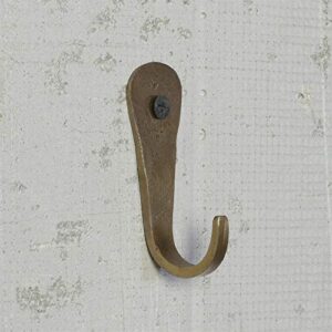 AREOhome HomArt 0712-14 Forged Hook, 3-inch Height, Iron, Brass