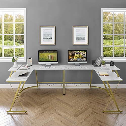 Mr IRONSTONE L-Shaped Desk 50.8" & Computer Desk 31"