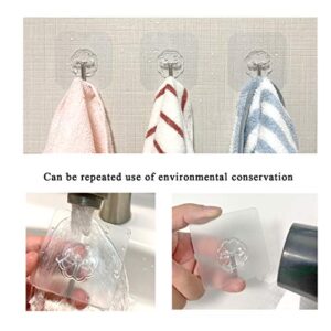 Traceless Utility-Hooks Transparent Reusable Seamless Self Adhesive Suit for Kitchen Curtain Storage Towel 7 Pack