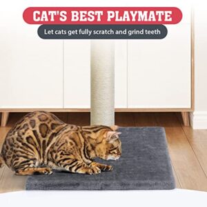 petellow 31'' Tall Cat Scratching Post - Cat Claw Scratcher with Hanging Ball - Scratching Posts for Indoor Large Cats - Durable Stable Cat Furniture with Sisal Rope - Cat Scratch Post-Grey