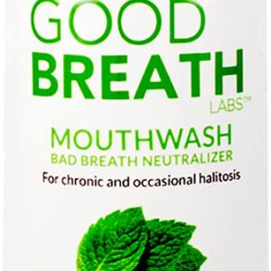 Goodbreath Labs Mouthwash | New Ozone Technology Specialized in Chronic Halitosis | Mouth Rinse Alcohol Free | Bad Breath Neutralizer | Mint Flavor Oral Rinse for Gum Disease ((1 Pack) 16 oz)