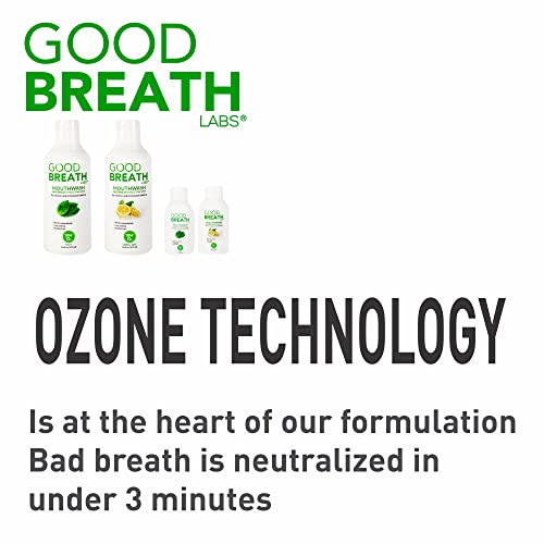 Goodbreath Labs Mouthwash | New Ozone Technology Specialized in Chronic Halitosis | Mouth Rinse Alcohol Free | Bad Breath Neutralizer | Mint Flavor Oral Rinse for Gum Disease ((1 Pack) 16 oz)