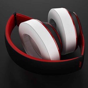 Cushions Replacement Ear Pads for Beats Studio 2 & 3 (B0501, B0500) Wired & Wireless | Softer Leather, High Density Memory Foam | Enhanced Noise Cancellation & Stronger Adhesive (White)