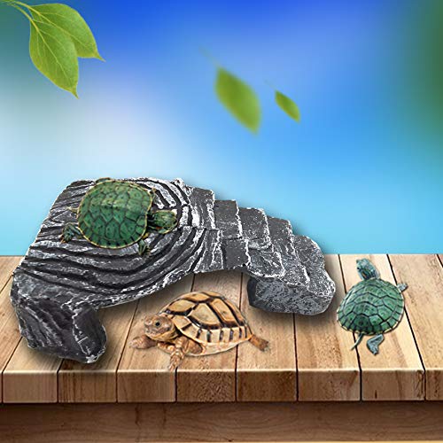 RONYOUNG Habitat Basking Rock for Turtles Large Basking Platform Ramp Big Tank Decor Accessories Turtle Shelf Landing Dock for Aquarium