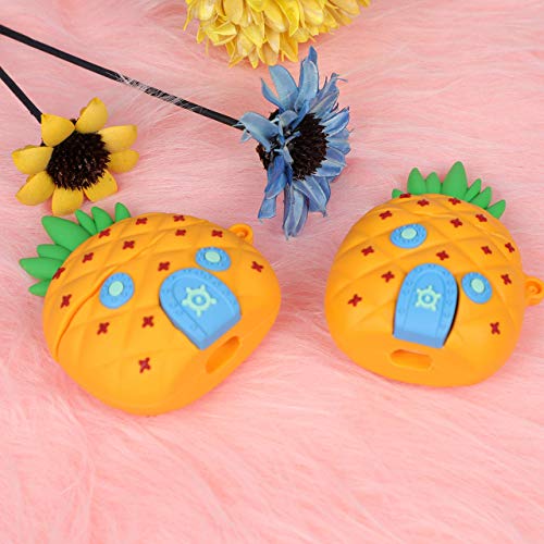 Oqplog for AirPod Pro 2019/Pro 2 Gen 2022 Case Cartoon for AirPods Pro Air Pods Pro Cases Cover Character Funny Design Fun 3D Cute Kawaii Soft Silicone for Girls Boys Teen Kids (Pineapple House)