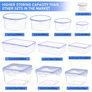 ZHOMA 28 PCS Food Storage Containers Set - Kitchen Sealed Jar with Lid Moisture-Proof Fresh-Keeping Box for Whole Grains