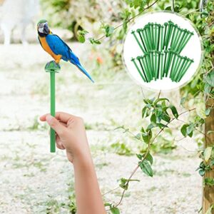 POPETPOP Small Bird Toys 50pcs Bird Perch Bird Stand Toy Plastic Perch Platform Paw Grinding Stick Bird Cage Accessories for Cockatiels Lovebirds Small Parakeets Parrotlets Bird Toy