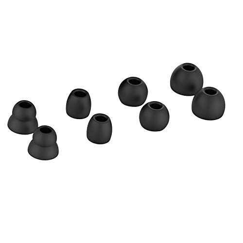 8pcs Eartips Earbuds Eargels Replacement for Beats Powerbeats Pro Wireless Earphone Headphones (Black)