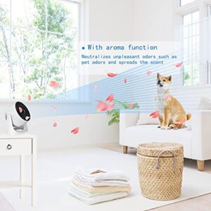 Tredy Air Circulator Fan,Small Quiet TurboForce Desk Fans with Base-Mounted Controls,3 Speed Cooling Fan,Floor Fan for Whole Room Home Bedroom Office-8 Inches