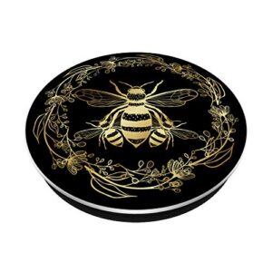 Beekeeper Bee Hive Floral Circle Flowers Florist Nature Bee PopSockets PopGrip: Swappable Grip for Phones & Tablets