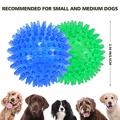 petizer 3-Pack 2.5 Inch Squeaky Dog Toy Balls, Floating Dog Pool Balls, Dog Spiky Balls, Interactive Fetch Toys for Puppy, Dog Chew Toys for Boredom, for Small Medium and Large Dogs