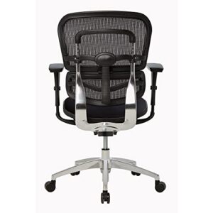 WorkPro® 12000 Series Ergonomic Mesh/Fabric Mid-Back Chair, Black/Black