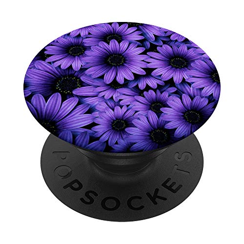 Purple Flower Trendy Floral Print pattern for Flowers lovers PopSockets PopGrip: Swappable Grip for Phones & Tablets