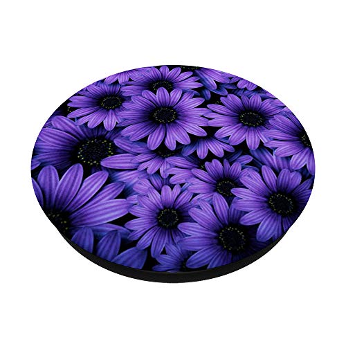 Purple Flower Trendy Floral Print pattern for Flowers lovers PopSockets PopGrip: Swappable Grip for Phones & Tablets