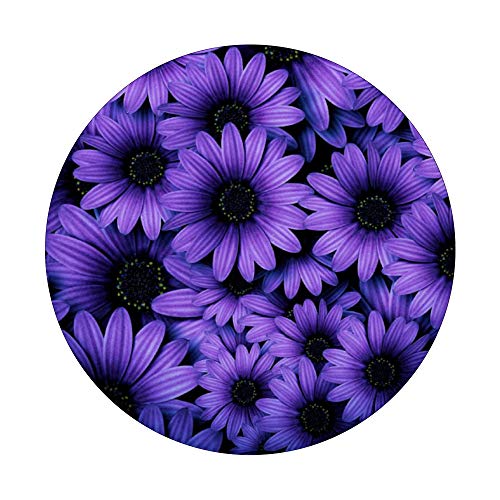 Purple Flower Trendy Floral Print pattern for Flowers lovers PopSockets PopGrip: Swappable Grip for Phones & Tablets