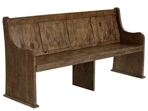 progressive furniture wilder dining bench, 74" w x 22" d x 36" h, heritage pine