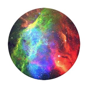 Galaxy Space in Green Orange Red Blue Cyan Yellow AEHP365 PopSockets PopGrip: Swappable Grip for Phones & Tablets