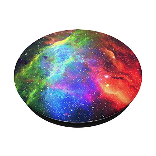 Galaxy Space in Green Orange Red Blue Cyan Yellow AEHP365 PopSockets PopGrip: Swappable Grip for Phones & Tablets