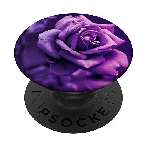 Purple Flower Print Modern Pattern Purple lovers PopSockets PopGrip: Swappable Grip for Phones & Tablets