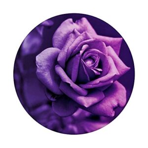 Purple Flower Print Modern Pattern Purple lovers PopSockets PopGrip: Swappable Grip for Phones & Tablets