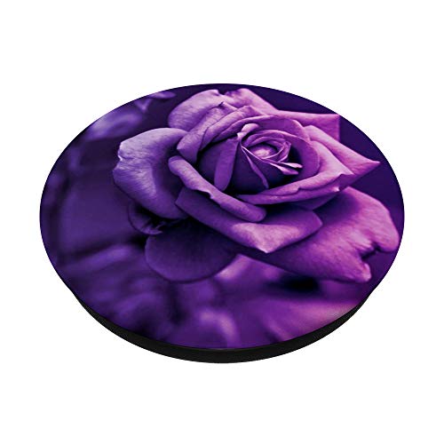 Purple Flower Print Modern Pattern Purple lovers PopSockets PopGrip: Swappable Grip for Phones & Tablets